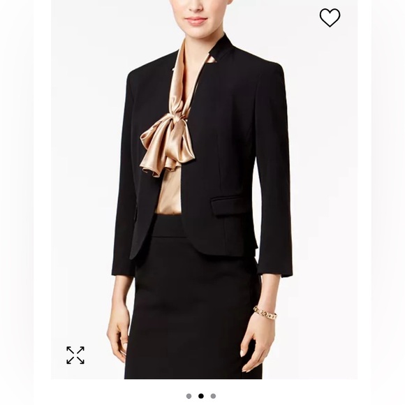 Nine West Black Clasp-Front Blazer - 16 - Picture 2 of 8